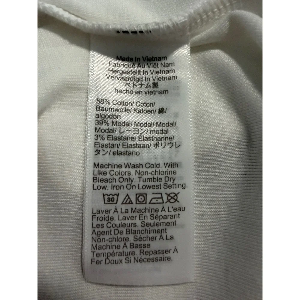 J. Crew Scoopneck Everyday Tee White 100% Cotton Knit M